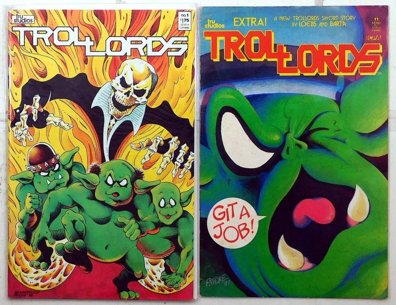 Trollords Lot of 2 #1, 11 (1986) Tru Studios 1st Print Comic Books