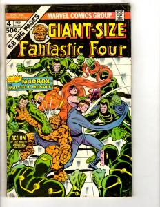 Giant Size Fantastic Four # 4 FN/VF Marvel Comic Book Thing Human Torch JL9