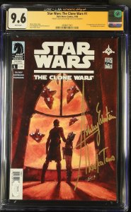 Star Wars: The Clone Wars #1 (9/08) signed by Ashley Eckstein CGC x JSA 9.6