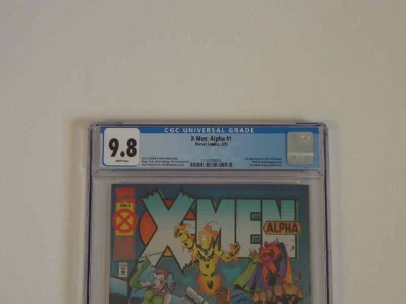 X-Men Alpha #1 CGC 9.8; Chromium cover! Age of Apocalypse! 1st App. Dark Beast!!