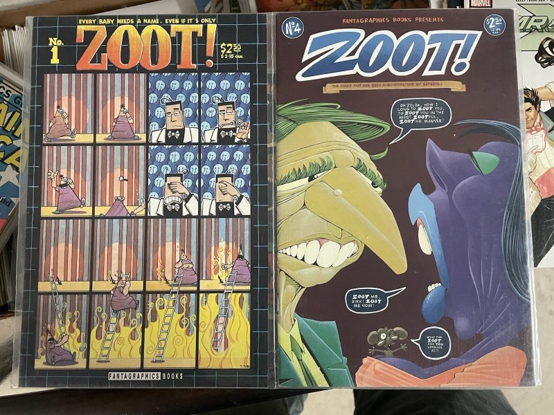 Zoot! #1 & 4 (1992 Fantagraphics) Lot Of 2