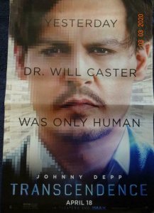 TRANSCENDENCE  Promo Poster, 12 x 17, 2014, Johnny Depp Unused 540