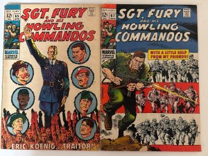 *Sgt Fury (1963 Marvel) 61fn, 62vgf, 63fn-, 65vgf, 67vg