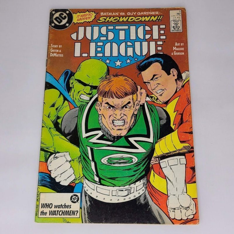 Justice League America 5 DC 1987 3.0 GD/VG Shazam Guy Gardner Batman