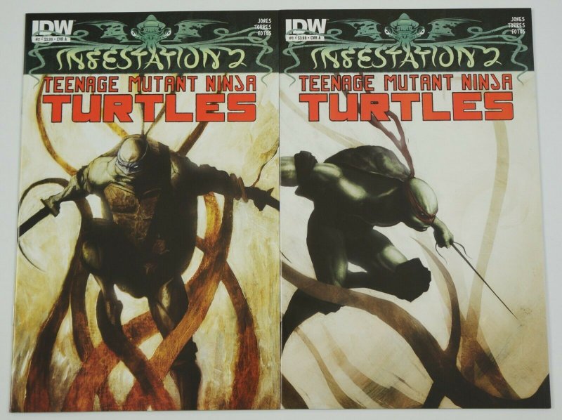 Infestation 2: Teenage Mutant Ninja Turtles #1-2 VF/NM complete series - TMNT  A