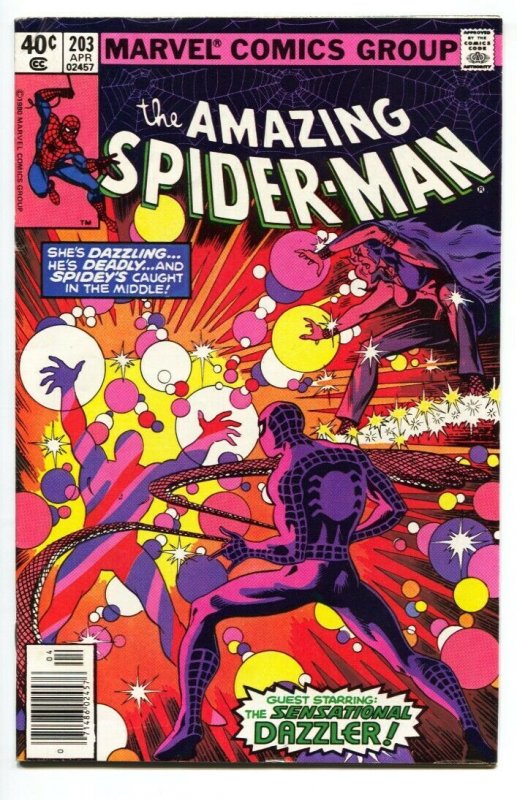 AMAZING SPIDER-MAN #203-1980-DAZZLER-MARVEL--comic book