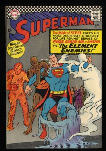 Superman #190 VF+ 8.5 The Element Enemies! 1966!