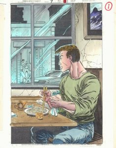 Spider-Man Unlimited #7 p.1 Color Guide Art - Eating 100% Splash by John Kalisz