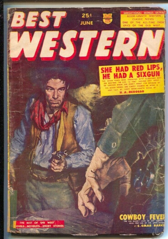 Best Western 6/1956-Red Circle-Gun fight cover-Tape inside cover-G/VG