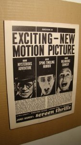 SCREEN THRILLS ILLUSTRATED 2 *HI-GR* PHANTOM CHARLIE CHAN FAMOUS MONSTERS 1963