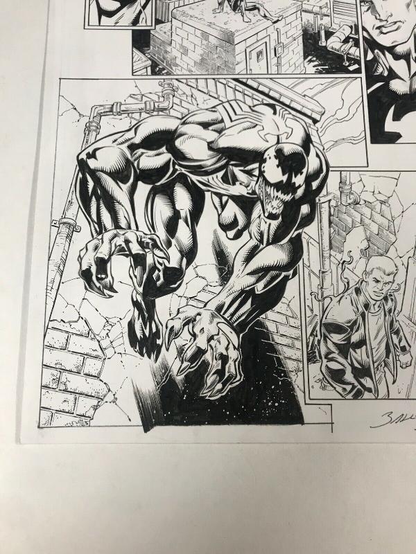 Venom 164 Page 12 Original Art 1/2 Splash Mark Bagley Full Costume Transition Nm