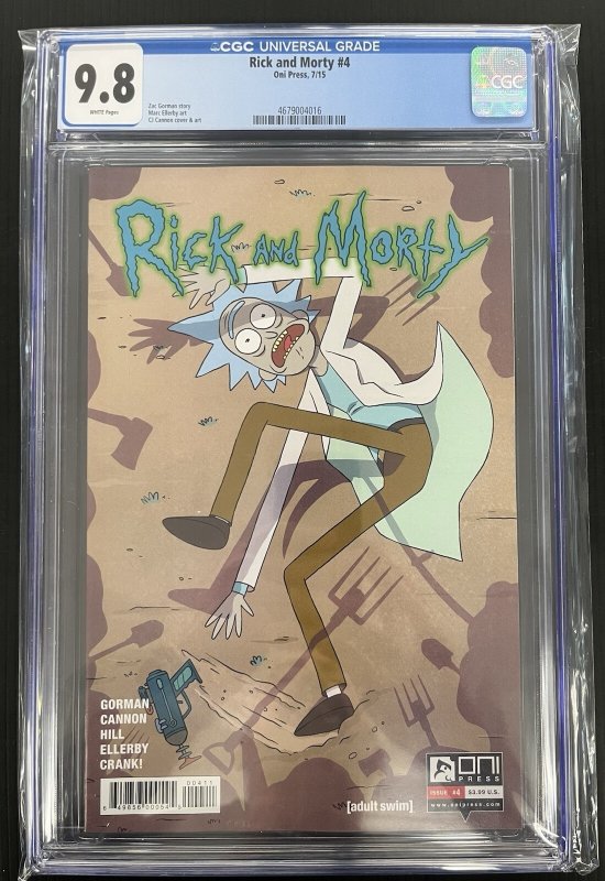 Rick and Morty #4 1ST PRINT CGC 9.8 (2015) Oni Press Zac Gorman PROSHIPPER