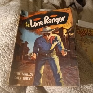 THE LONE RANGER #108 Dell Comics 1957 silver age western THE LAWLESS GOLD TOWN