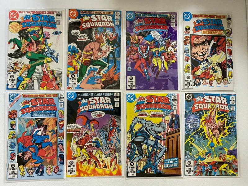 All Star Squadron lot 33 different from #2-61 avg 8.0 VF (1981-86) 