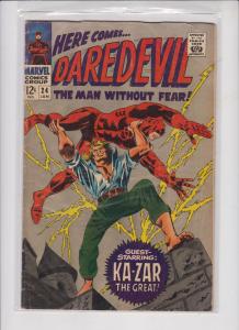 DAREDEVIL THE MAN WITHOUT FEAR V1 #24  1966  KAZAR THE GREAT