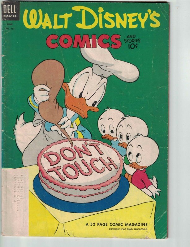 Walt Disney's Comics and Stories #153 subscription variant - donald duck - Dell