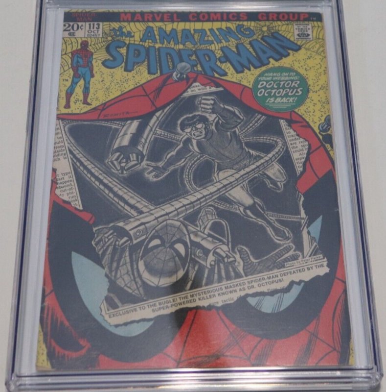 Amazing Spider-Man #114 CGC 5.0 Qualified Hammerhead Appearance 1972