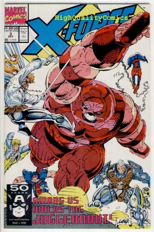 X-FORCE #1 2 3 4, VF/NM, Deadpool, Cable, ShatterStar, w/trading card in #1,1991
