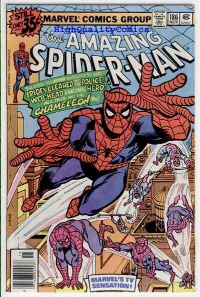 Amazing SPIDER-MAN #186, VF, Chameleon, Marv Wolfman, 1963, Keith Pollard