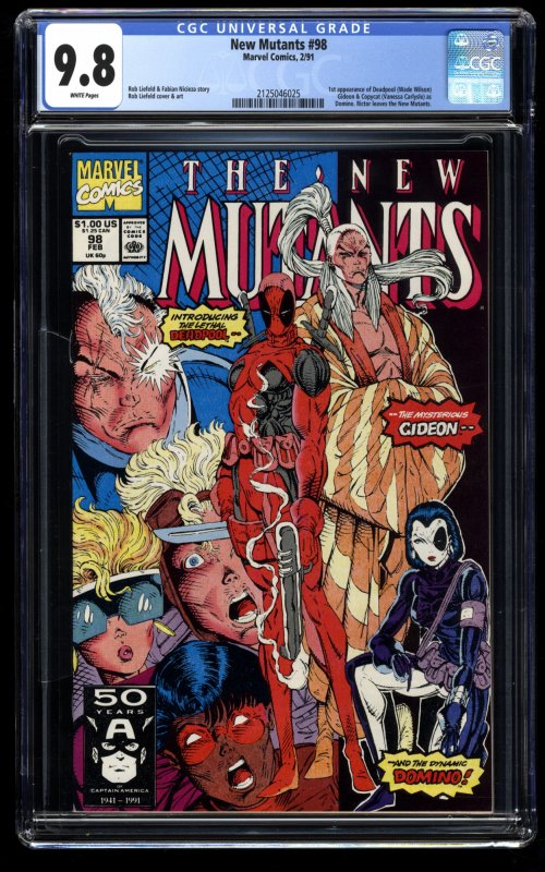 New Mutants #98 CGC NM/M 9.8 White Pages 1st Deadpool!