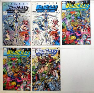 WildCats Lot of 5 #2 Prism, 2 N, 3 x2, 5 (1992) Image Comics 1st Print
