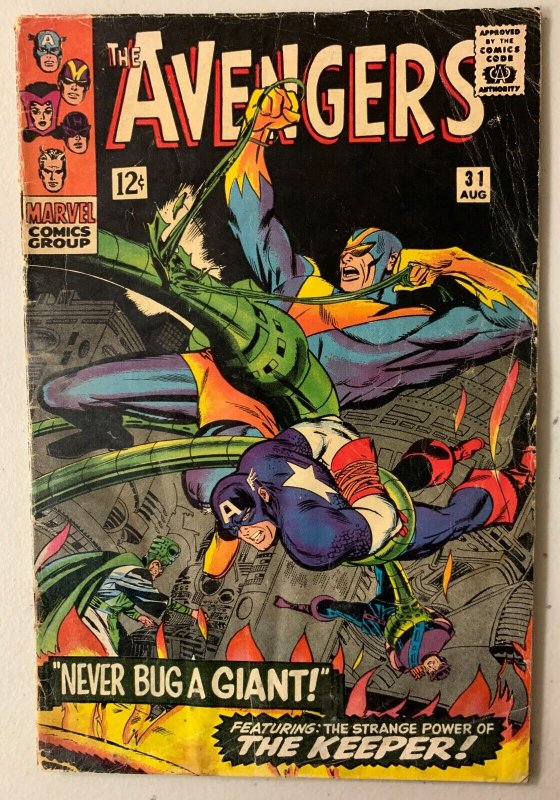 Avengers #31 Marvel 1st Series (2.0 GD) the Keeper water damage (1966)