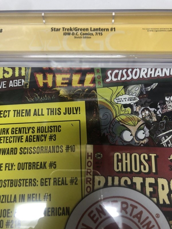 Star Trek/Green Lantern (2015)#1(CGC 9.8) Signed & Sketch Lobdell*Sketch Edition