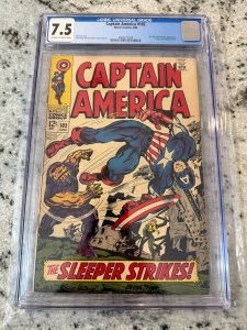 Captain America # 102 CGC Graded 7.5 Marvel Comic Book Silver Age Kirby Art JH21