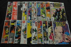 JUSTICE LEAGUE #1-113 + ANNUAL (6.5-9.2) COPPER LOT 1983-86