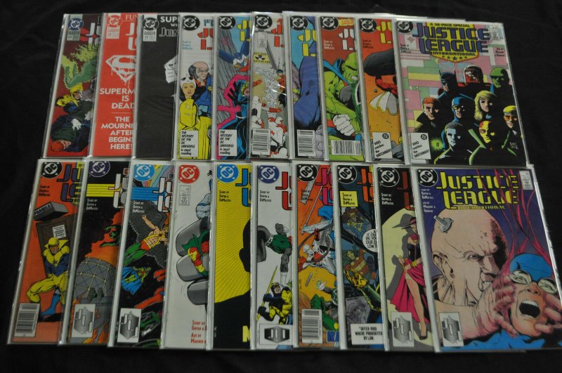 JUSTICE LEAGUE #1-113 + ANNUAL (6.5-9.2) COPPER LOT 1983-86