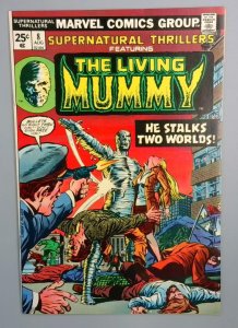 Supernatural Thrillers #8, VF/NM The Living Mummy, Marvel Comics 1974 JR1