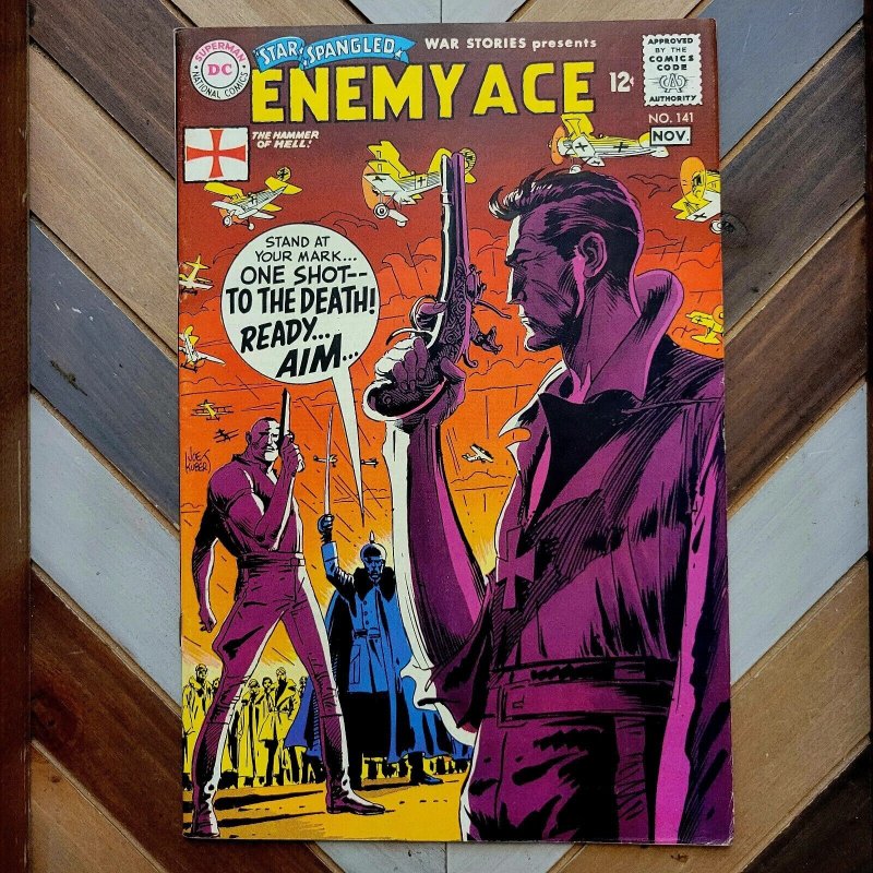 STAR-SPANGLED WAR STORIES #141 FN/VF (DC 1968) ENEMY ACE THE BULL Joe Kubert
