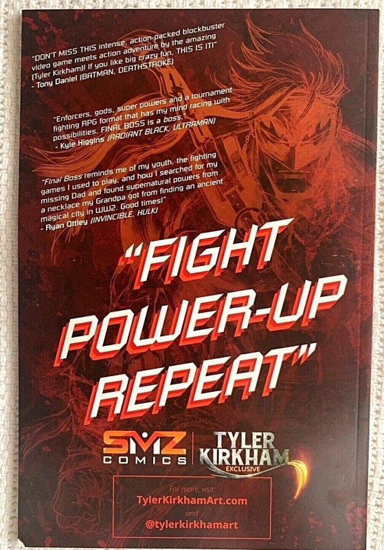 ?~TYLER KIRKHAM's FINAL BOSS #1~C2E2 RED VIRGIN (NON-FOIL) BATTLE DAMAGE CVR~?