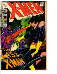 (Uncanny) X-Men # 59 VG Marvel Comic Book Sentinels Iceman Beast Cyclops CR54B