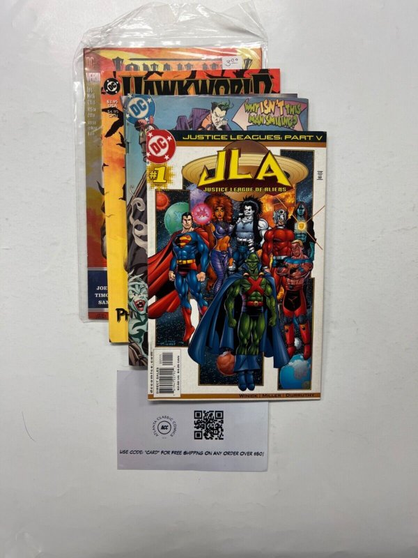 4 DC Comics JLA # 1 + Joker # 3 + Hawkworld # 3 + Jonah Hex # 1 Robin 33 JS46