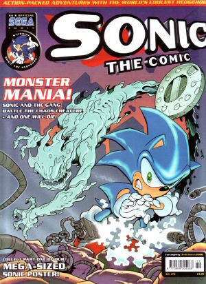 Sonic the Comic #178A FN; Fleetway Quality, Hedgehog with stickers bonus -  we c