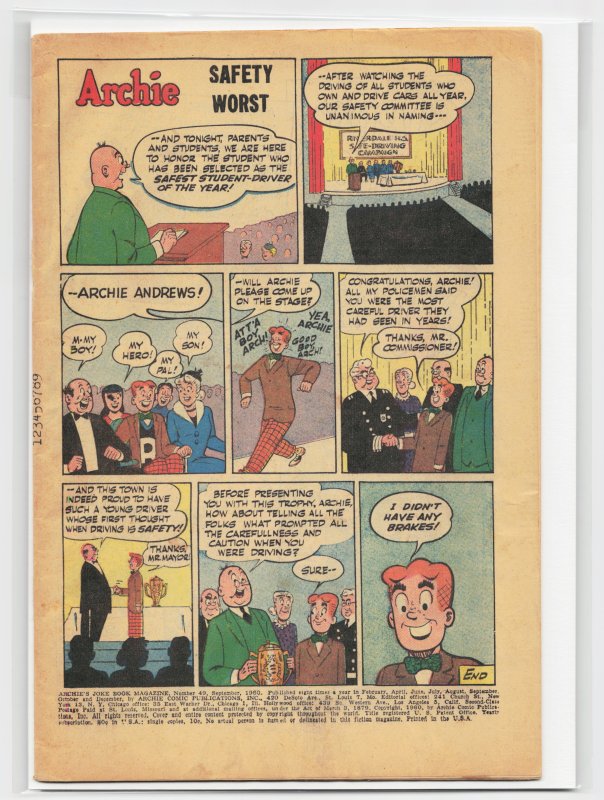 Archie's Joke Book Magazine #49 (1960) Veronica Lodge