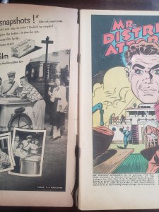 Mr. District Attorney 10 (1949) low grade Golden age comic Cover is detached