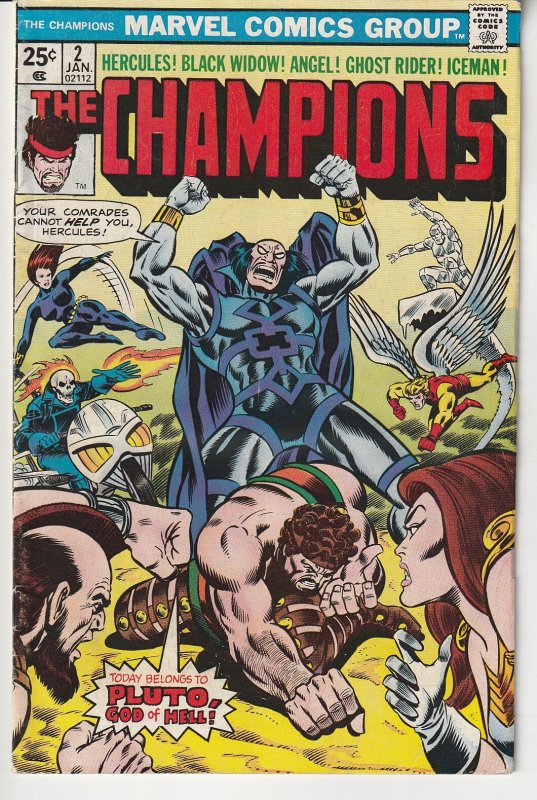 The Champions(Marvel, vol. 1) # 2 Black Widow, Ghost Rider, X-Men, Hercules