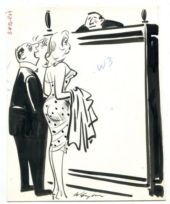 Bill Wenzel Original Humorama Art Joke Gag Illustration Judge Hipcomic 