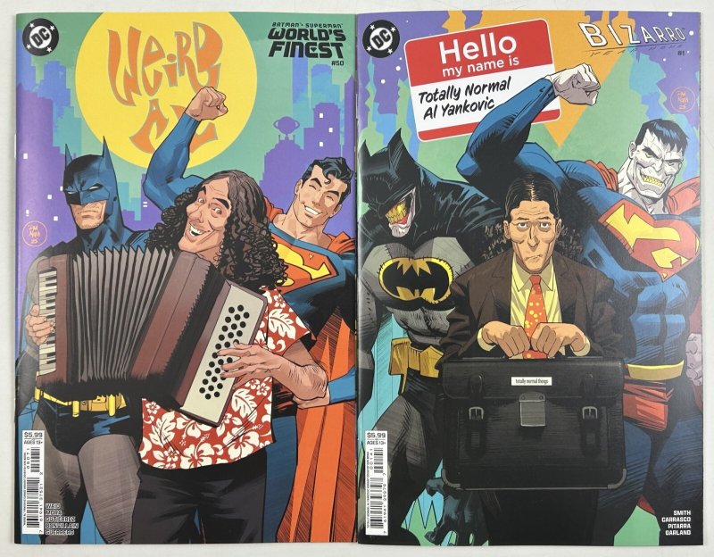 Weird Al Yankovic Variant Set - Bizarro #1 & Batman/Superman: World's Finest ...
