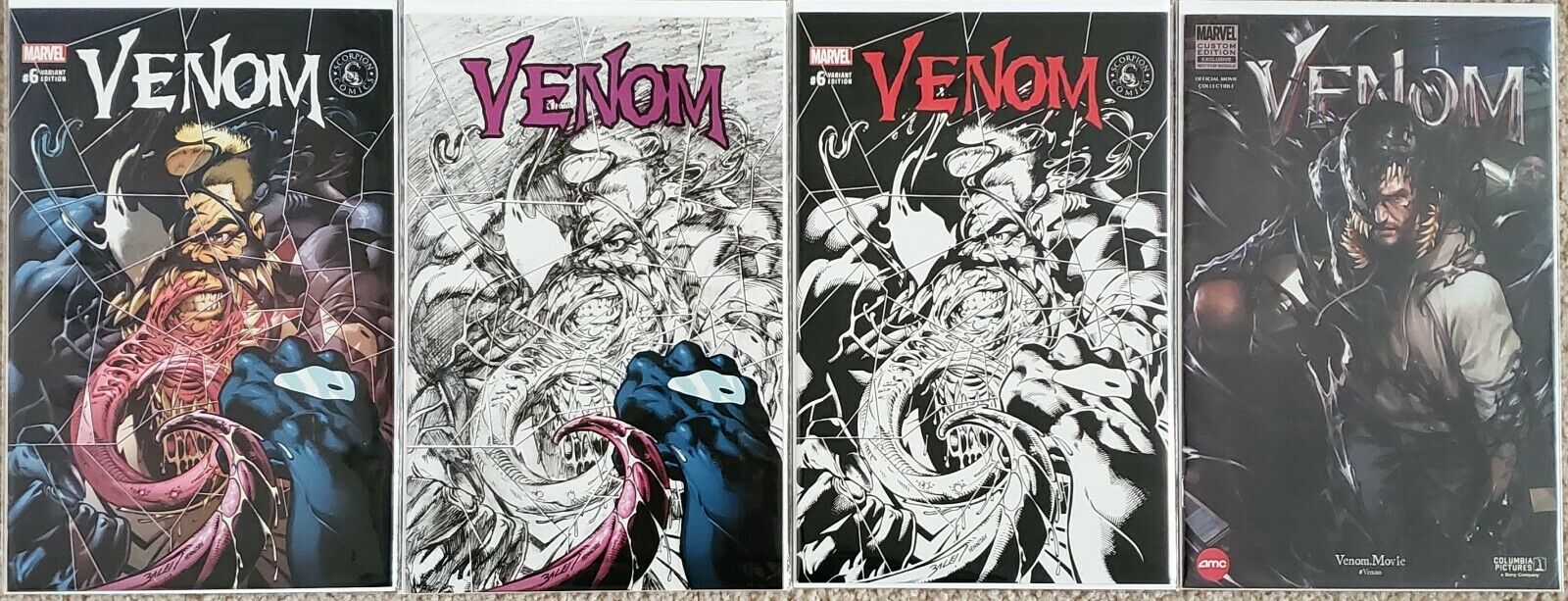 Venom #6 Variants - Color, Color Wash and B&W Sketch, "Exclusive" Venom ...