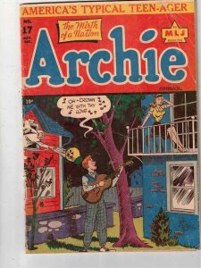Archie Comics #17 1945 War Era Rare Key Affordable-Grade Origin VG+ COVELL CERT!