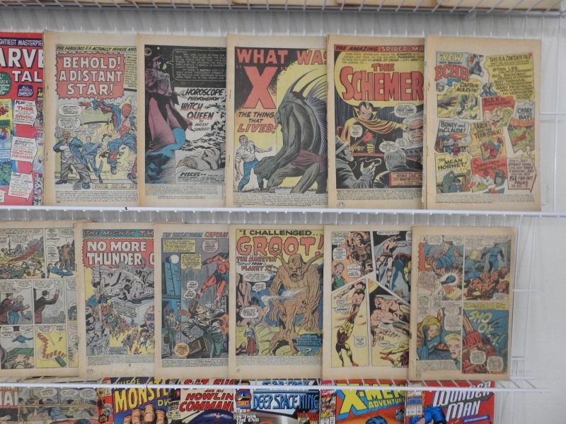 Huge Lot 90 Coverless Low Grade Comics Mostly Silver/Bronze!!