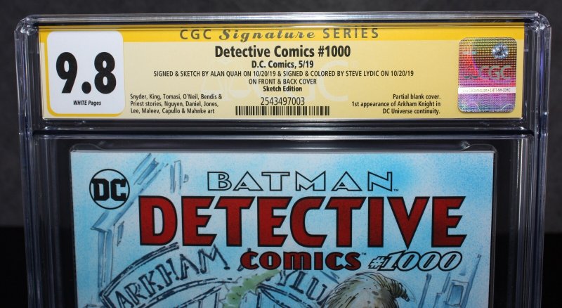 Detective Comics #1000 CGC (9.8) Signed & Sketch by Alan Quah, Steve Lydic - '19