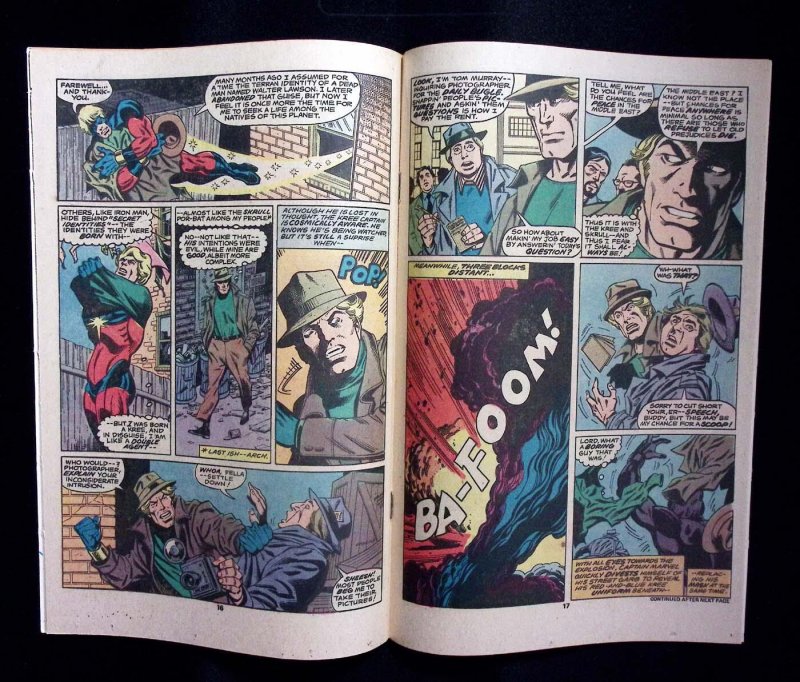 Captain Marvel 54 Jan 1977 Nitro the Exploding Man Marvel Big Bang Theory vf/nm