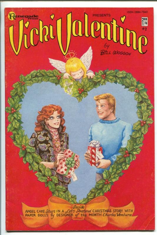 Vicki Valentine #2 1985-BILL WOGGON-Christmas cover- paper dolls FN