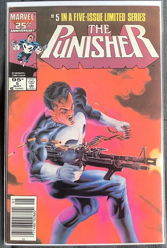 The Punisher #5 Newsstand Edition, Canadian Price Variant (1986, Marvel) VF+