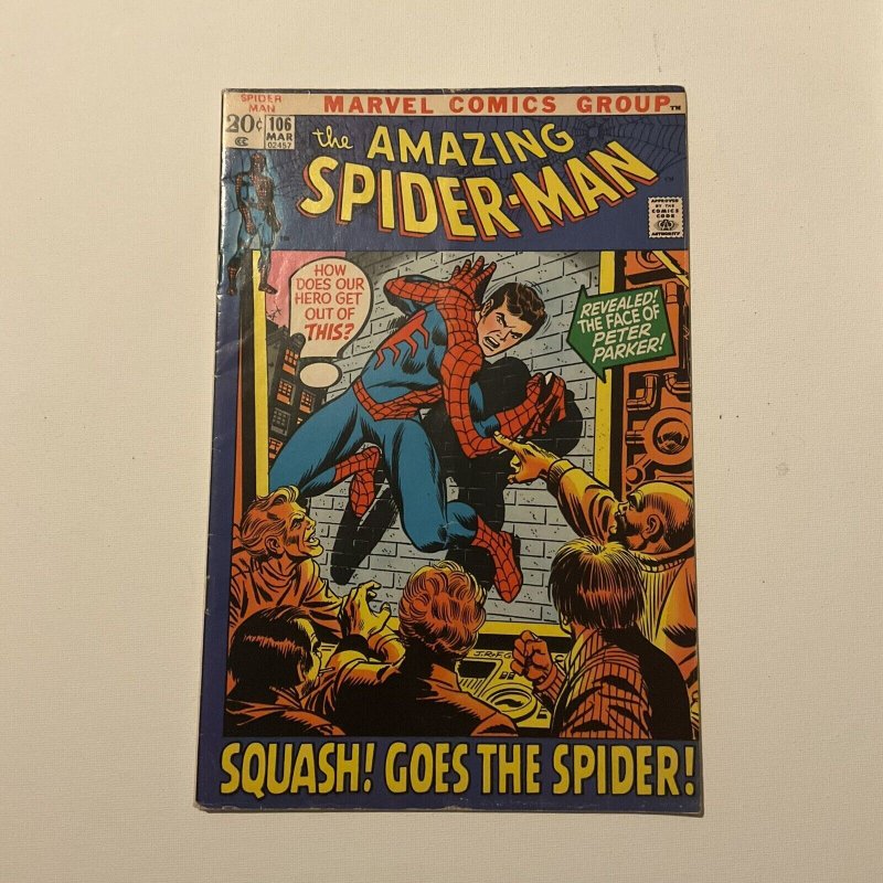Amazing Spider-Man 106 Fine Fn 6.0 Marvel 1972