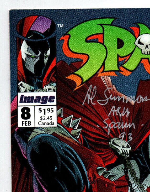 Spawn #8 - signed by Al Simmons aka Spawn w/poster - 1993 - VF